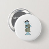 grappige gangster haai ronde button 5,7 cm (Voorkant /achterkant)