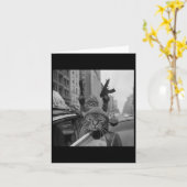 Grappige Gangster Kat Schurk Meme Straatliefhebber Kaart (Gele Bloem)