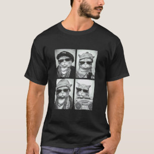 Grappige Gangster Katten Hip Hop Rap Muziek Urban T-shirt
