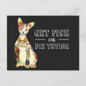 Grappige Gangster Sphynx Kat Tattoo Illustratie Briefkaart (Voorkant)