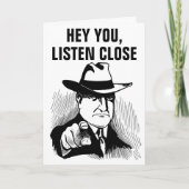 GRAPPIGE GANGSTER VERJAARDAG WENSKAARTEN KAART (Voorkant)