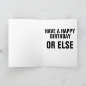 GRAPPIGE GANGSTER VERJAARDAG WENSKAARTEN KAART (Binnen)