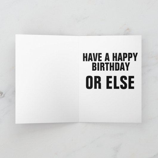 GRAPPIGE GANGSTER VERJAARDAG WENSKAARTEN KAART (Binnen)