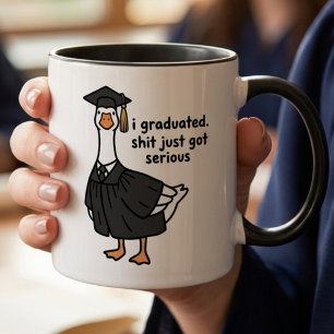 Grappige Gans Afstuderen Eindexamenklas 2026 Afges Tweekleurige Koffiemok