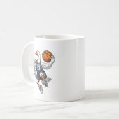 Grappige Gans Basketbal Speler Slam Dunk Liefhebbe Koffiemok (Voorkant links)