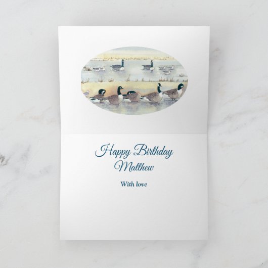 Grappige Gans Bumpingly Geweldige Neef Verjaardag  Kaart (Binnen)