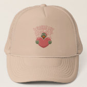 Grappige gans die hart vasthoudt waar mijn knuffel trucker pet (Voorkant)