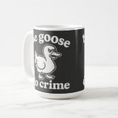 Grappige Gans Doe Misdaad Chaos Gans DesignTote Koffiemok (Voorkant links)