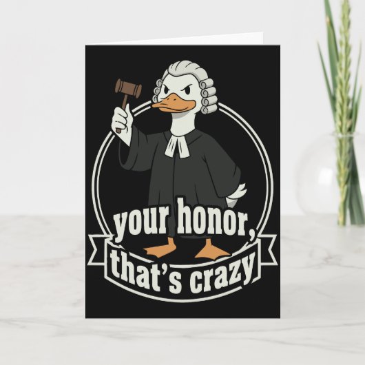 Grappige Gans Domme Advocaat Afstuderen Rechten Kaart (Voorkant)