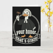 Grappige Gans Domme Advocaat Afstuderen Rechten Kaart (Gele Bloem)