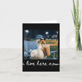 Grappige Gans Eend Woont Hier Honkbalveld Meme Kaart