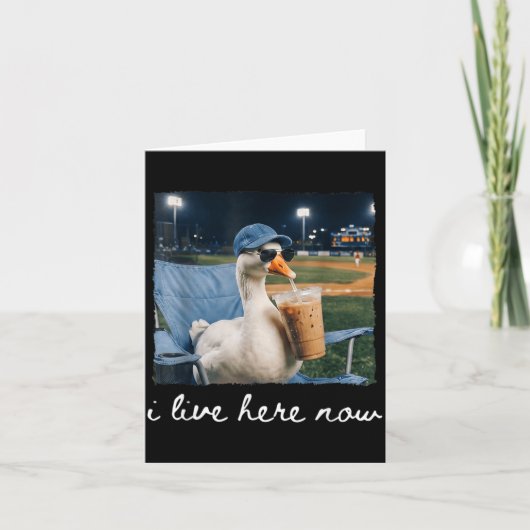 Grappige Gans Eend Woont Hier Honkbalveld Meme Kaart (Voorkant)
