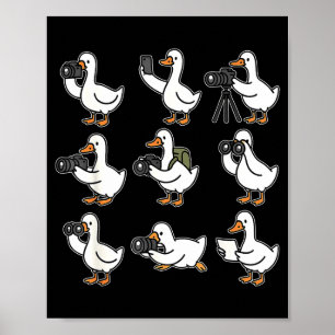 Grappige Gans Fotograaf Fotografie Camera Foto Poster