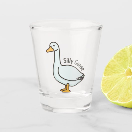 Grappige Gans, Gans Liefhebber, Dwaze Gans Shot Glas (Voorkant)
