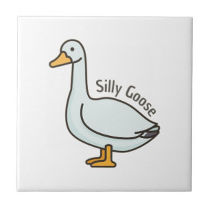 Grappige Gans, Gans Liefhebber, Dwaze Gans Tegeltje