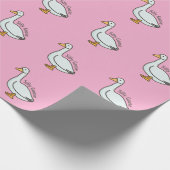 Grappige gans, ganzenliefhebber, Gekke gans Cadeaupapier (Hoek)