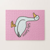 Grappige gans, ganzenliefhebber, Gekke gans Legpuzzel (Horizontaal)