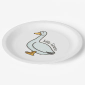Grappige gans, ganzenliefhebber, Gekke gans Papieren Bordje (Gekanteld)