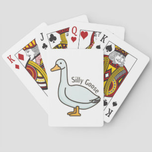 Grappige gans, ganzenliefhebber, Gekke gans Pokerkaarten