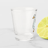 Grappige gans, ganzenliefhebber, Gekke gans Shot Glas (Links)