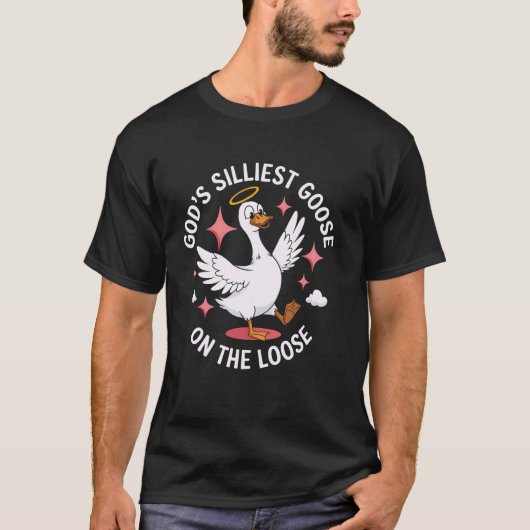 Grappige Gans Gods Gekste Gans Los T-shirt (Voorkant)