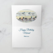 Grappige gans hobbelig Geweldige papa Verjaardag K Kaart (Binnen)