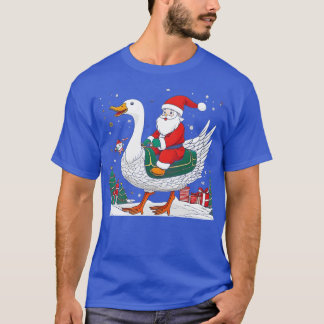 Grappige Gans Kerstboom Licht Pyjama Gans Xmas T-shirt