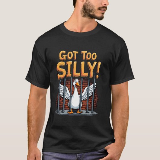 Grappige Gans Meme Werd Te Belachelijk Cartoon Mem T-shirt (Voorkant)