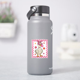 Grappige Gans met Zonnebril en Bubblegum Sticker