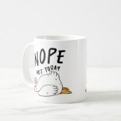 Grappige Gans Nee Niet Vandaag Koffiemok (Voorkant links)
