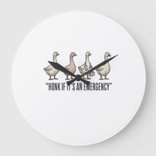 Grappige Gans Noodstop Vintage Shirt Ontwerp_1 Grote Klok