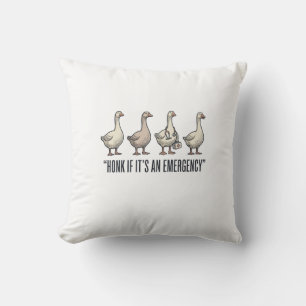 Grappige Gans Noodstop Vintage Shirt Ontwerp_1 Kussen