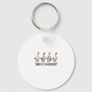 Grappige Gans Noodstop Vintage Shirt Ontwerp_1 Sleutelhanger