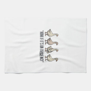 Grappige Gans Noodstop Vintage Shirt Ontwerp_1 Theedoek