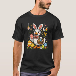 Grappige Gans Outfit Pasen Oren Ganzen Konijn Ontw T-shirt
