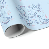 Grappige Gans Patroon Cadeaupapier (Rol Hoek)