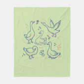 Grappige Gans Patroon Fleece Deken (Voorkant)