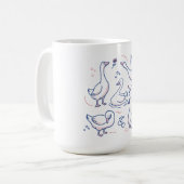 Grappige Gans Patroon Koffiemok (Voorkant links)