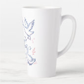 Grappige Gans Patroon Latte Mok (Rechts)