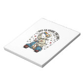Grappige Gans Scooter Liefde Vintage Shirt Ontwerp Notitieblok (Linkerzijde)