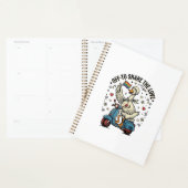 Grappige Gans Scooter Liefde Vintage Shirt Ontwerp Planner (Display)