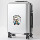 Grappige Gans Scooter Liefde Vintage Shirt Ontwerp Sticker (Koffer)