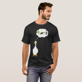 grappige gans sla en mensen achterna, gans laat t-shirt (Voorkant volledig)