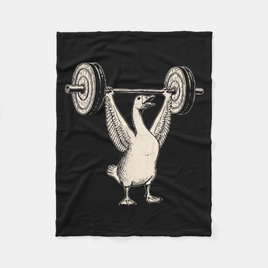 Grappige Gans Spier Moeder Gym Pomp Hoes Gewichten Fleece Deken (Voorkant)
