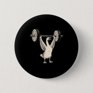 Grappige Gans Spier Moeder Gym Pomp Hoes Gewichten Ronde Button 5,7 Cm