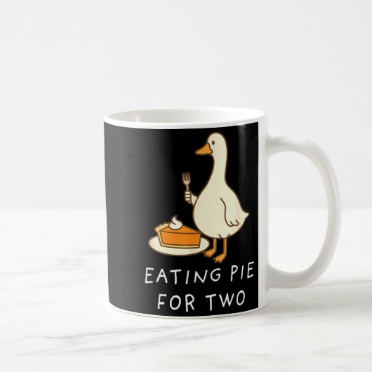 Grappige Gans Thanksgiving Koppels Zwangerschapsaa Koffiemok (Rechts)