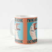 Grappige Gans Toeter Vogel Koffiemok (Voorkant links)