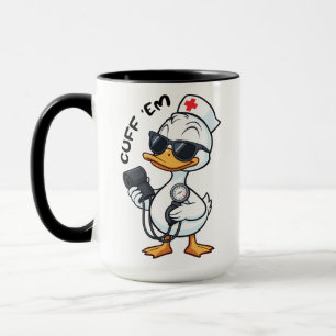 Grappige Gans Verpleegster Bloeddruk Manchet Mok