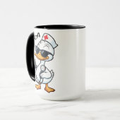 Grappige Gans Verpleegster Bloeddruk Manchet Mok (Voorkant links)