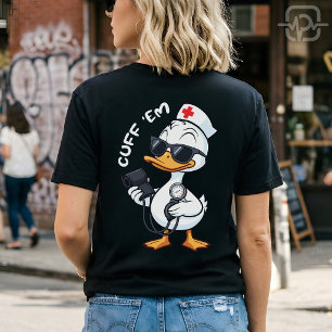 Grappige Gans Verpleegster Manchet Bloeddruk T-shirt